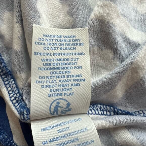 Boden Blue White Geometric Twist Front Jersey Maxi Dress Size 4 - Picture 14 of 16